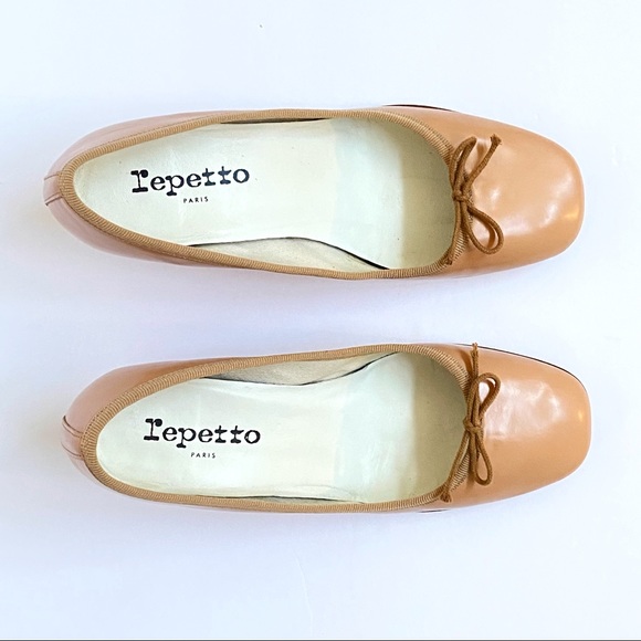 Repetto light brown tan nastasia ballerina ballet chunky thick high heels pumps - Picture 4 of 13